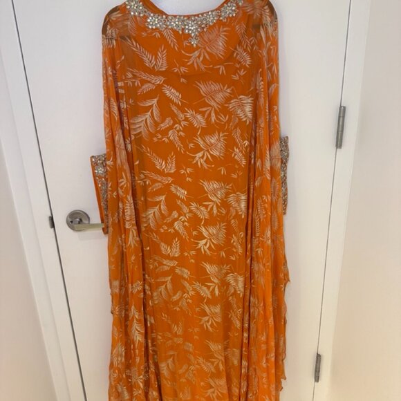 Kynah Salmah Rust Orange Kaftan, XS - Picture 8 of 9